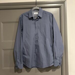 Men’s Duchamp dress shirt in slate grey 15.5”